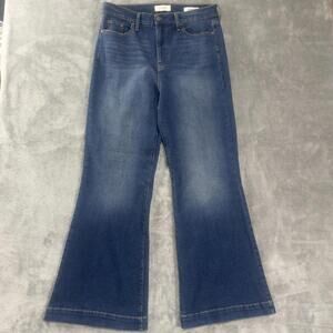 Jessica Simpson True Love Wide Leg Jeans Women's 12 Denim Trouser Blue Flare